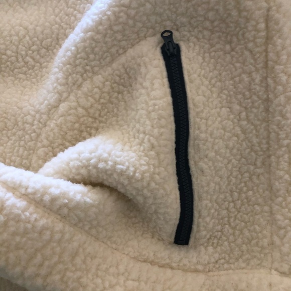 J. Crew Woman’s Sherpa Fleece Half-Zip Pullover Jacket X-Large Teddy Ivory - Picture 13 of 16